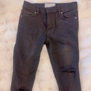 Free People dark gray skinny jeans size 24